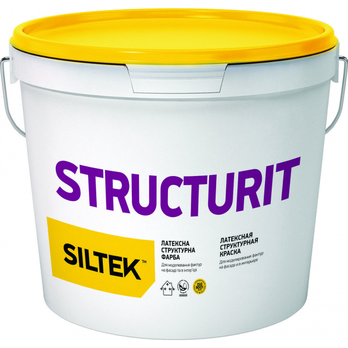 Краска латексная Structurit структурная база TС,14 кг Siltek