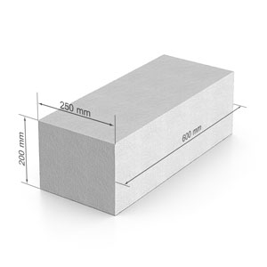 Газобетон  UDK_SB 400  600х200х250 