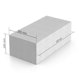 Газобетон  UDK_SB 400  600х200х300 В2.5  0,036