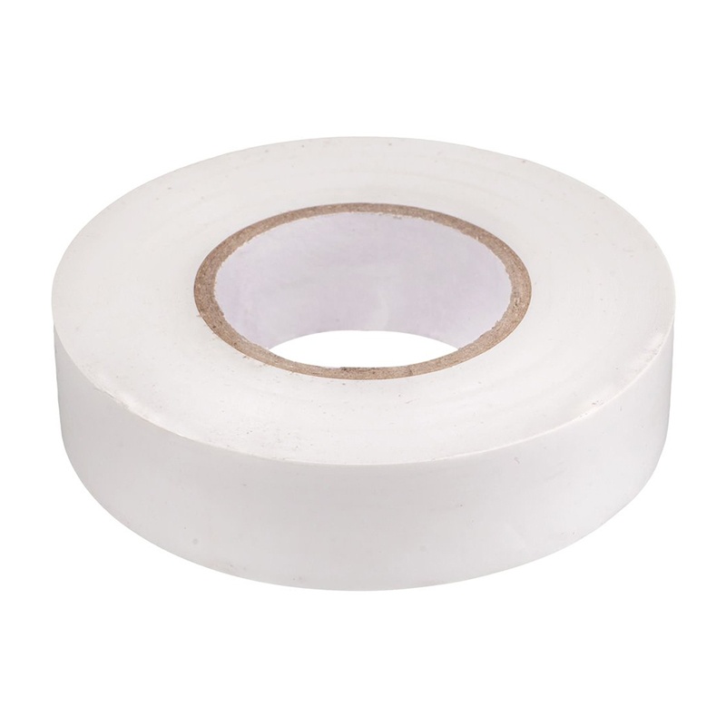 Изолента ПВХ белая 19 мм х 20 м