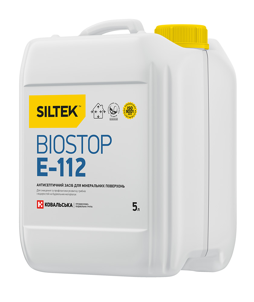 Е-112 Siltek Biostop засіб антисептичний для мінеральних поверхонь (5л)
