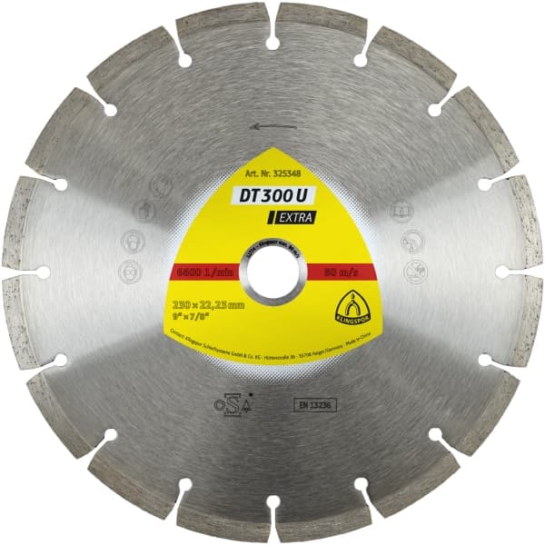 Диск алмазний 230*2,3*22,23мм KLINGSPOR DT300U