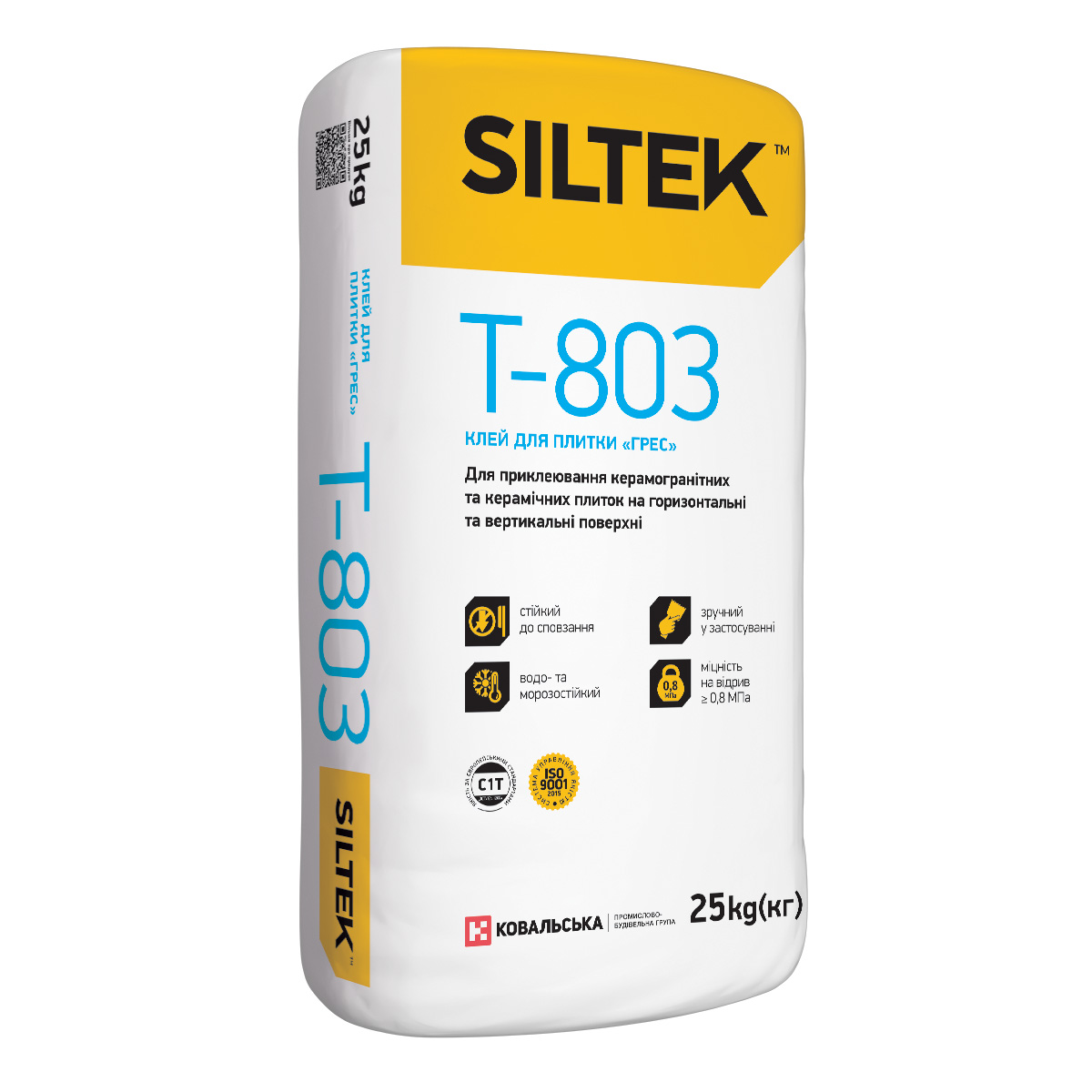 Т-803 Клей для плитки ГРЕС Siltek 25кг