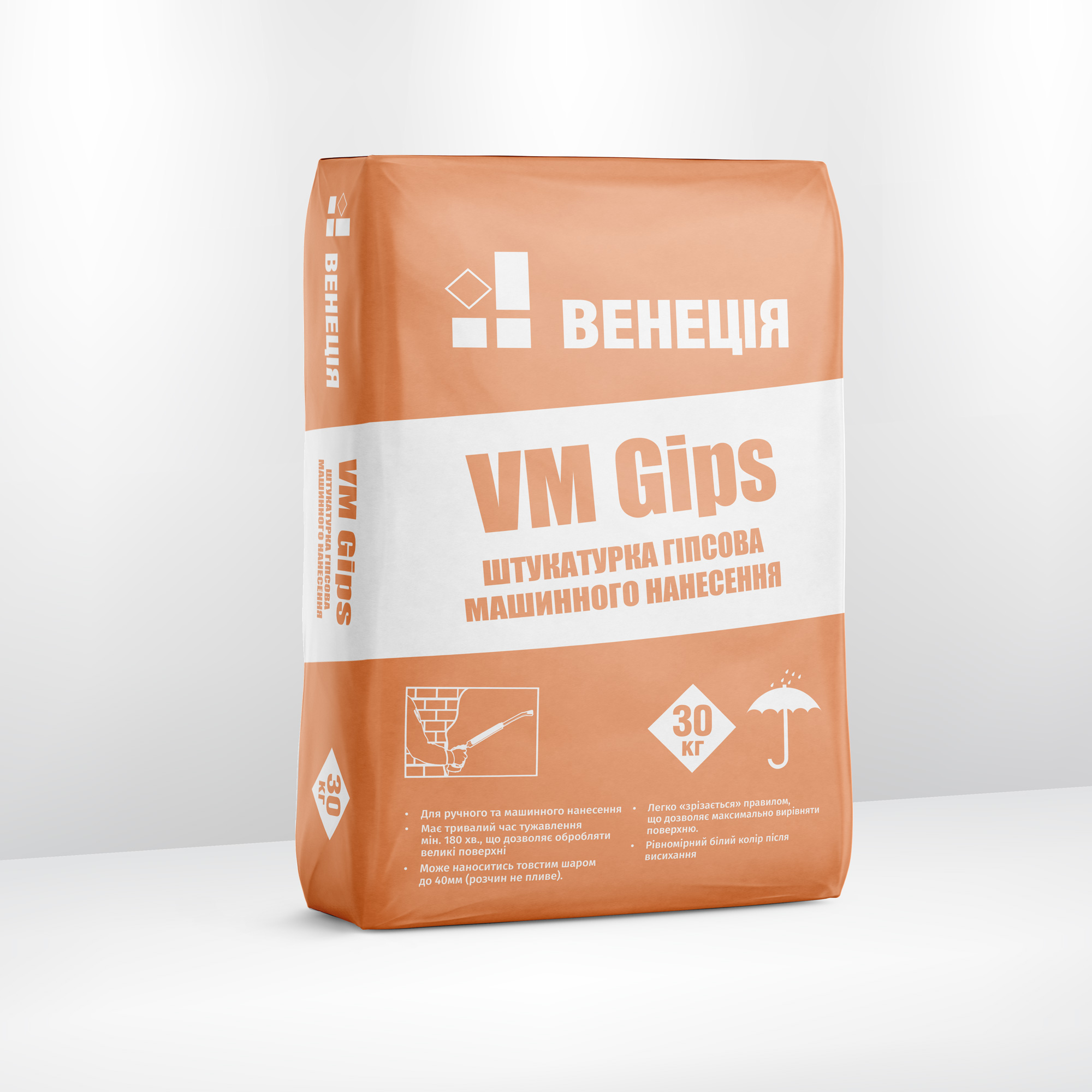 ВЕНЕЦІЯ VМ Gips, штукатурка гіпсова універсальа, 30кг/40пал