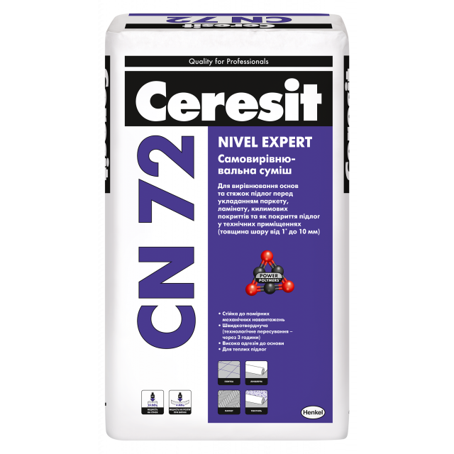 CN 72 NIVEL EXPERT - Самовирівнювальна суміш  1-10мм 25кг CERESIT 