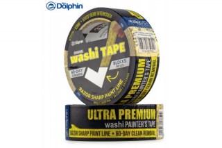 Скотч малярный DOLPHIN Washi 38ммх50м (деликатный) • 10-059