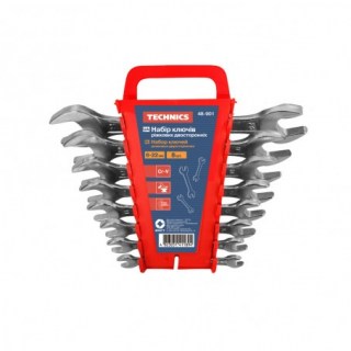 Набір ключів ріжкових двосторонніх Cr-V.8 шт.(6-22 мм) • 48-901