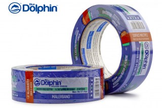 Лента малярная 48 мм*50 m.(СИНЯЯ ФАСАД) 14 дней DOLPHIN • 10-056