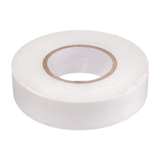 Изолента ПВХ белая 19 мм х 10 м