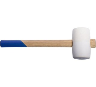 Киянка гумова 340г, чорна гума дерев'яна ручка • 39-003