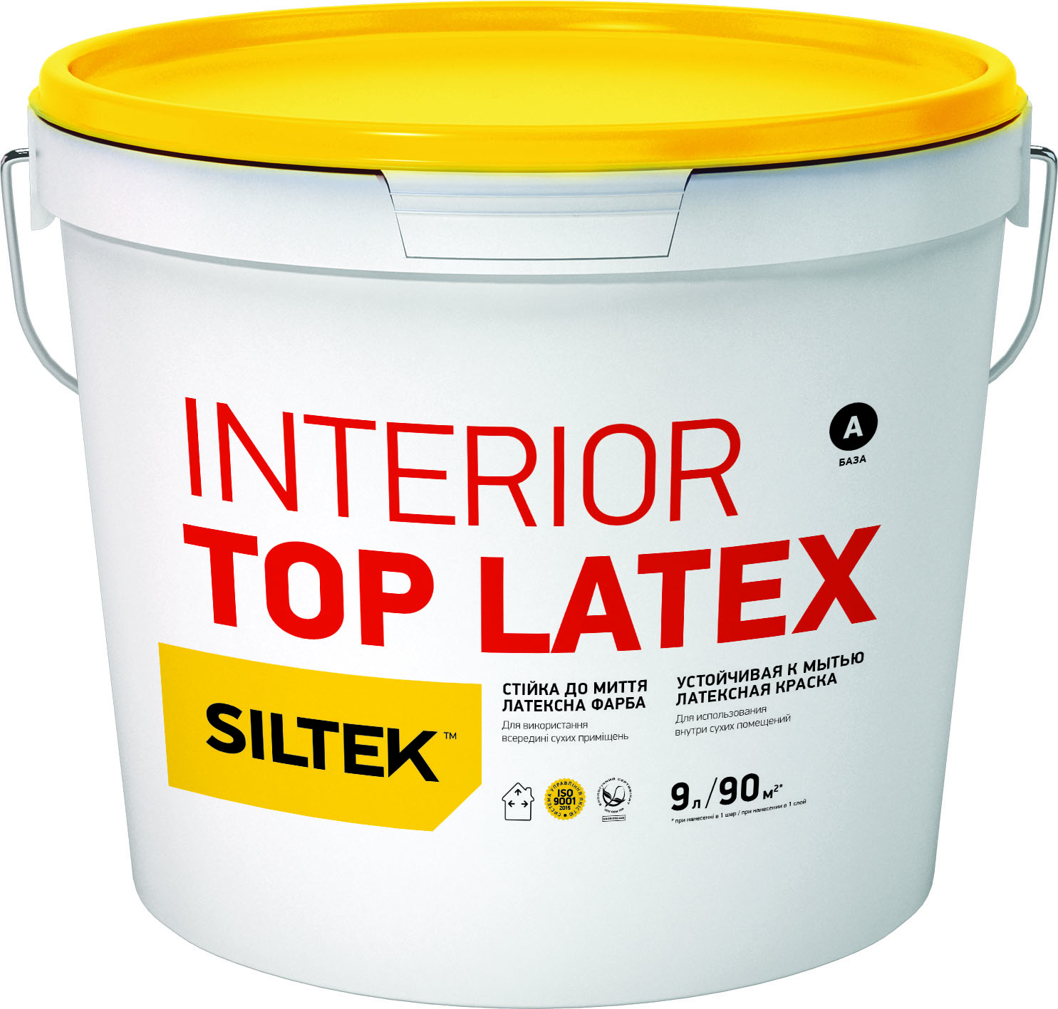 Краска Interior TopLatex база С, 9л Siltek