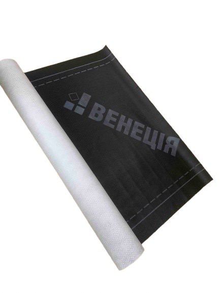Плівка супердифузійна мембрана ВЕНЕЦІЯ (чорна) 1,5х50м AIR 200г/м2 (75м2) 