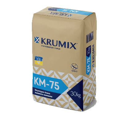 KRUMIX  КМ-75   Штукатурка гіпсова машинного нанесення  30кг. (40шт/п)